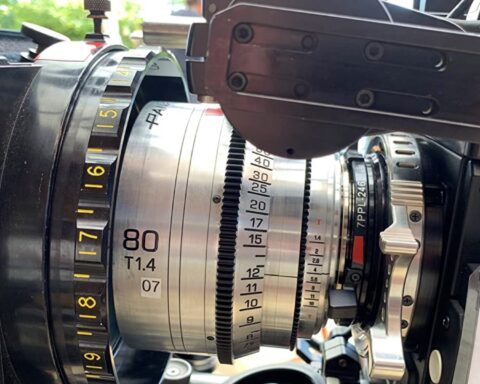 Panavision Super-Fast (T1.4) VA Large-Format Prime Prototype Lens Spotted. Picture: Peter Deming ASC