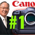 Canon EOS R3 Mirrorless and CEO Fujio Mitarai