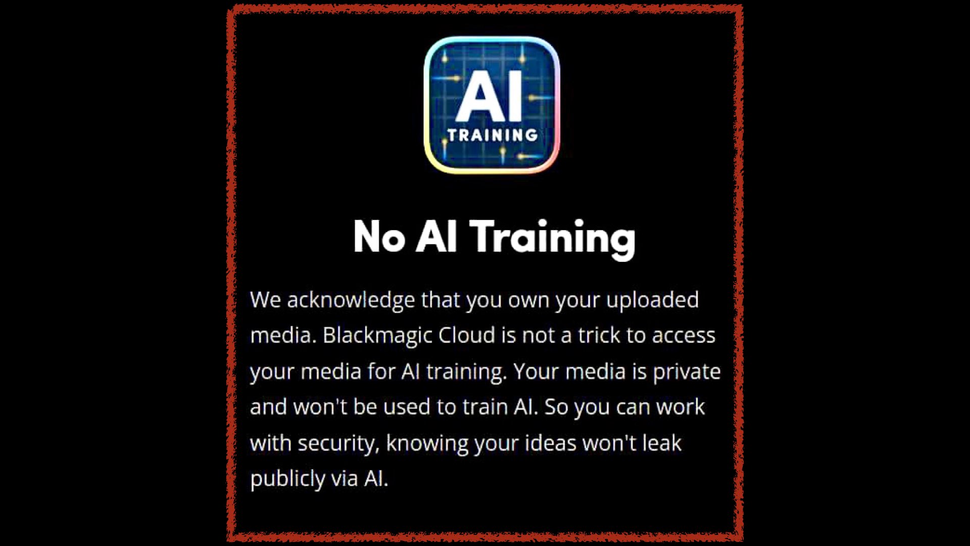 Blackmagic Smashes Adobe With ‘No AI Training’ Statement